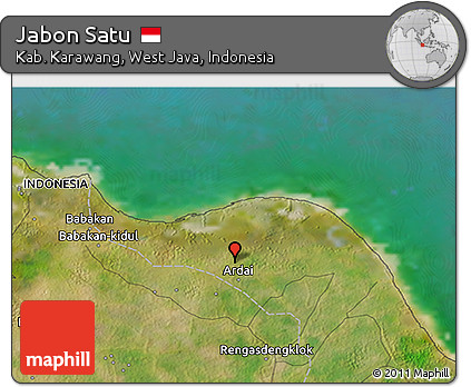 Satellite 3D Map of Jabon Satu