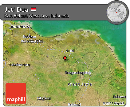 Satellite 3D Map of Jati Dua