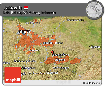Satellite 3D Map of Jatiasih