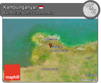 Satellite 3D Map of Kampunganyar