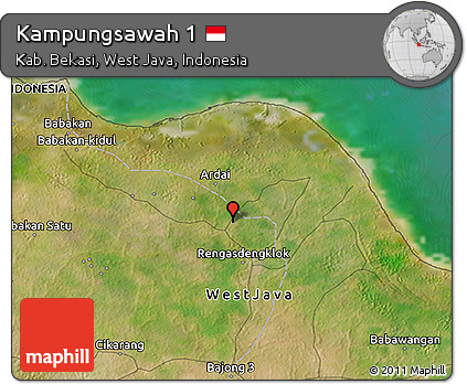 Satellite 3D Map of Kampungsawah 1