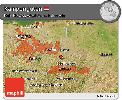 Satellite 3D Map of Kampungutan