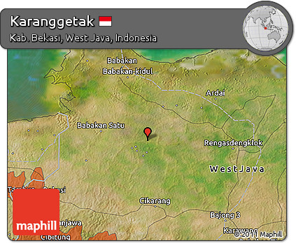 Satellite 3D Map of Karanggetak