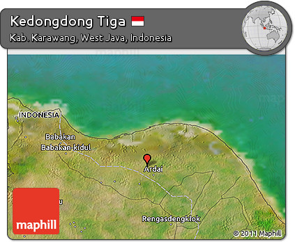 Satellite 3D Map of Kedongdong Tiga