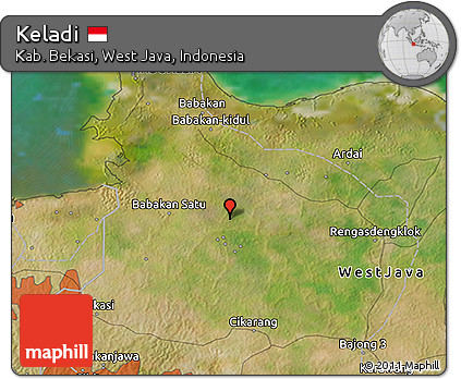 Satellite 3D Map of Keladi
