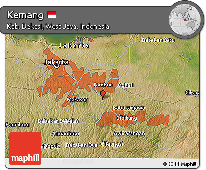 Satellite 3D Map of Kemang