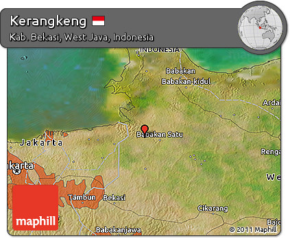 Satellite 3D Map of Kerangkeng