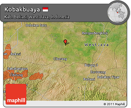 Satellite 3D Map of Kobakbuaya