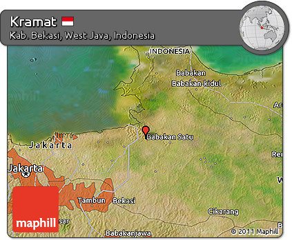 Satellite 3D Map of Kramat