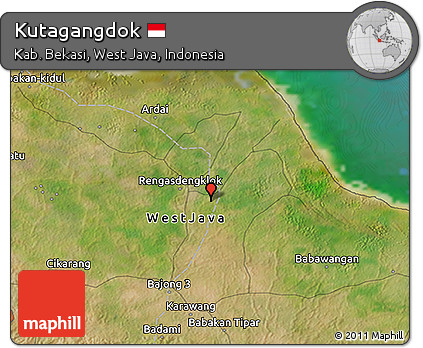 Satellite 3D Map of Kutagangdok