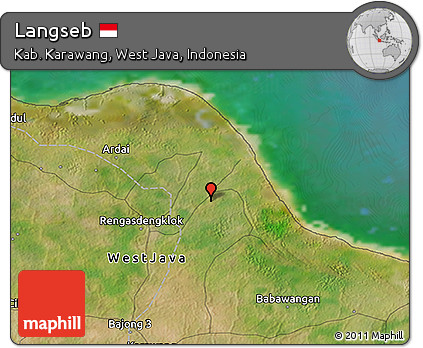 Satellite 3D Map of Langseb