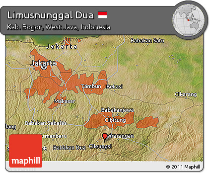 Satellite 3D Map of Limusnunggal Dua