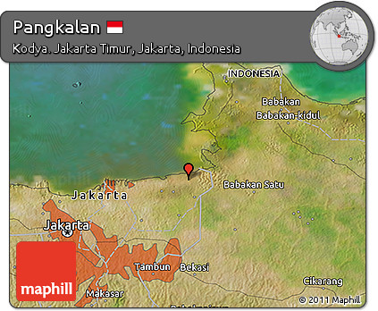 Satellite 3D Map of Pangkalan