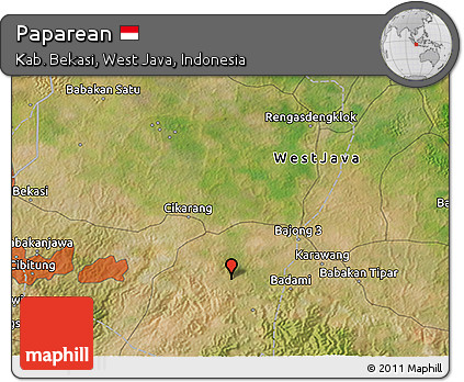 Satellite 3D Map of Paparean