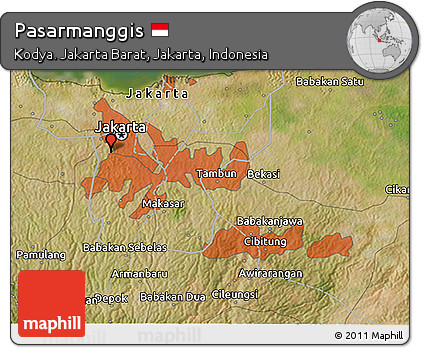Satellite 3D Map of Pasarmanggis