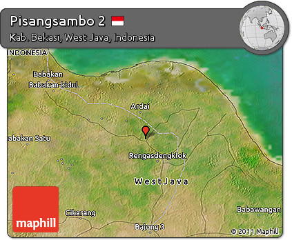 Satellite 3D Map of Pisangsambo 2