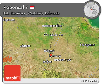 Satellite 3D Map of Poponcal 2