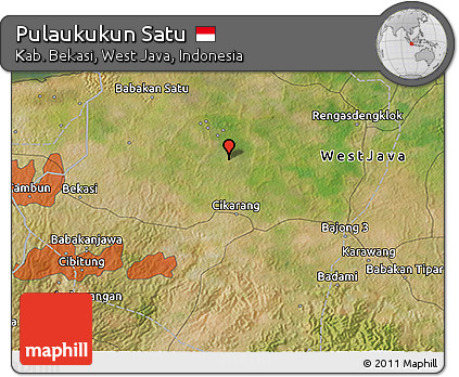 Satellite 3D Map of Pulaukukun Satu