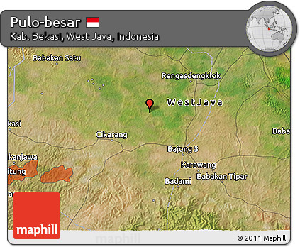 Satellite 3D Map of Pulo-besar