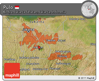 Satellite 3D Map of Pulo