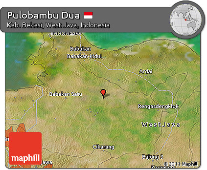 Satellite 3D Map of Pulobambu Dua