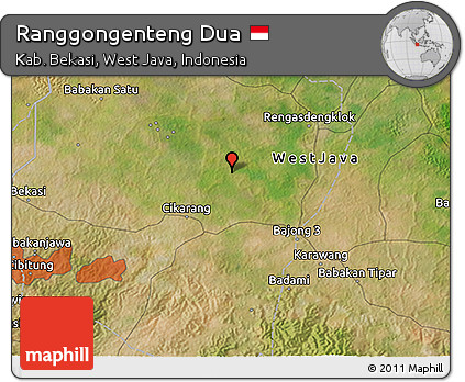 Satellite 3D Map of Ranggongenteng Dua
