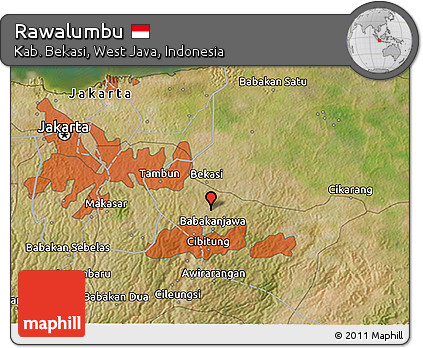Satellite 3D Map of Rawalumbu