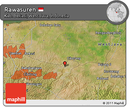 Satellite 3D Map of Rawasuren