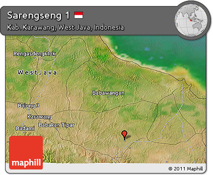 Satellite 3D Map of Sarengseng 1