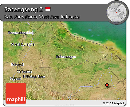 Satellite 3D Map of Sarengseng 2