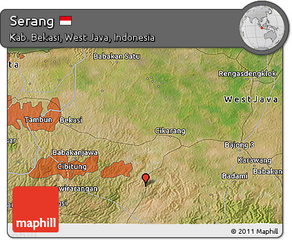 Satellite 3D Map of Serang