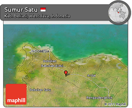 Satellite 3D Map of Sumur Satu