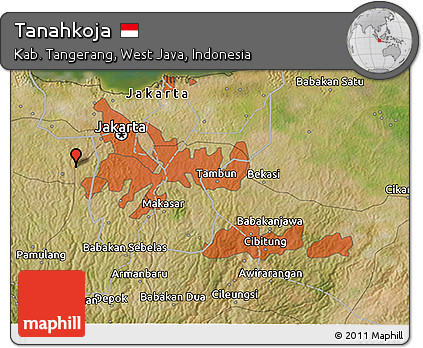 Satellite 3D Map of Tanahkoja