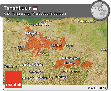 Satellite 3D Map of Tanahkusir