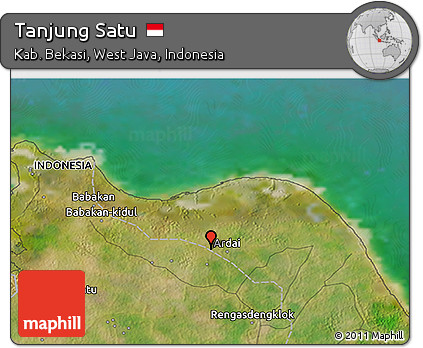 Satellite 3D Map of Tanjung Satu