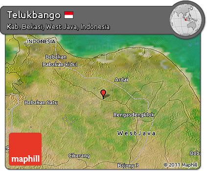 Satellite 3D Map of Telukbango