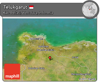 Satellite 3D Map of Telukgarut