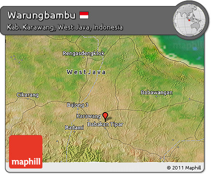 Satellite 3D Map of Warungbambu