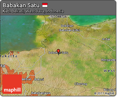 Satellite 3D Map of Babakan Satu