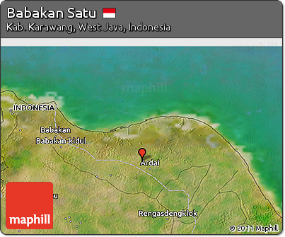 Satellite 3D Map of Babakan Satu