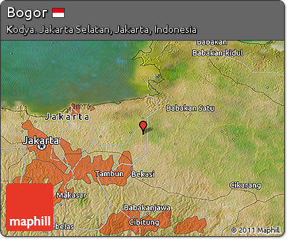Satellite 3D Map of Bogor