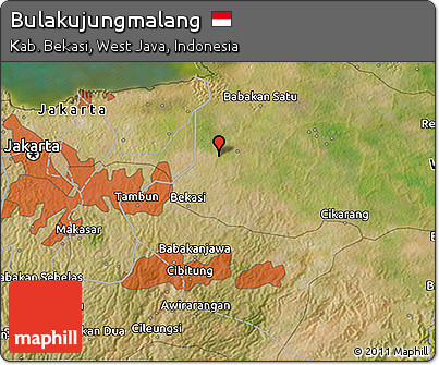 Satellite 3D Map of Bulakujungmalang