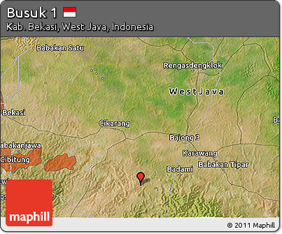 Satellite 3D Map of Busuk 1