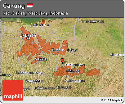 Satellite 3D Map of Cakung