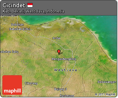 Satellite 3D Map of Cicindet