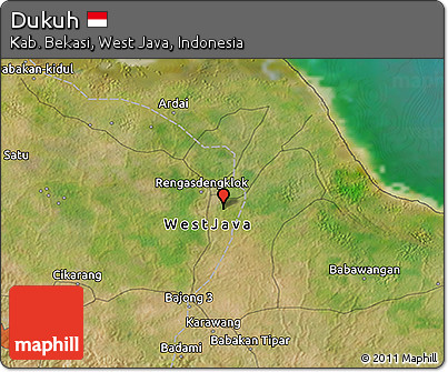 Satellite 3D Map of Dukuh