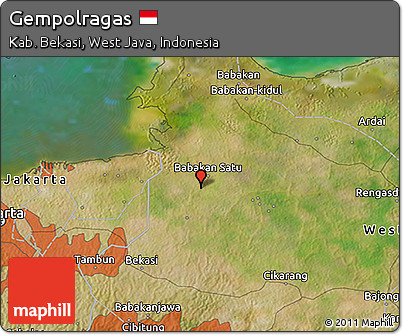 Satellite 3D Map of Gempolragas