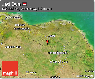 Satellite 3D Map of Jati Dua
