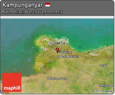 Satellite 3D Map of Kampunganyar