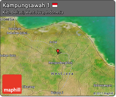 Satellite 3D Map of Kampungsawah 1